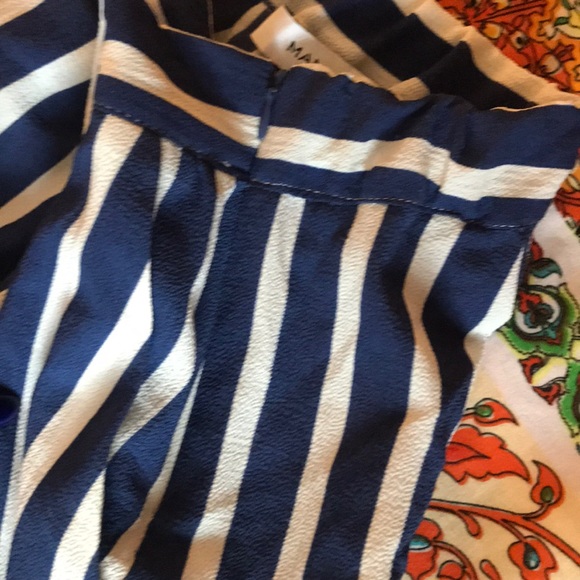 blue and white vertical stripe Mango capris - Picture 4 of 4